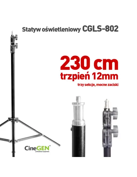 Lightweight Lighting Stand 230cm with 16mm Head